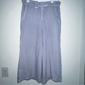 Cloth & Stone Periwinkle Cropped Wide Leg Pants, Size L